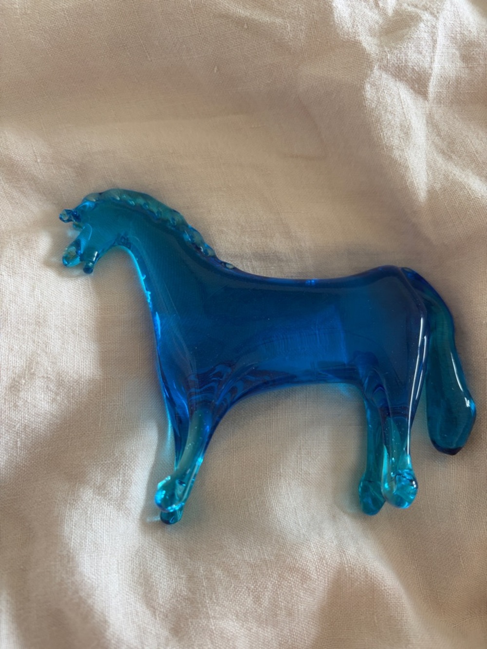 MCM vintage glass horse